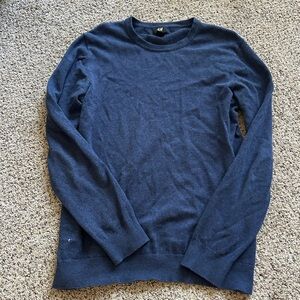 H&M Men's Navy Crewneck Sweater
